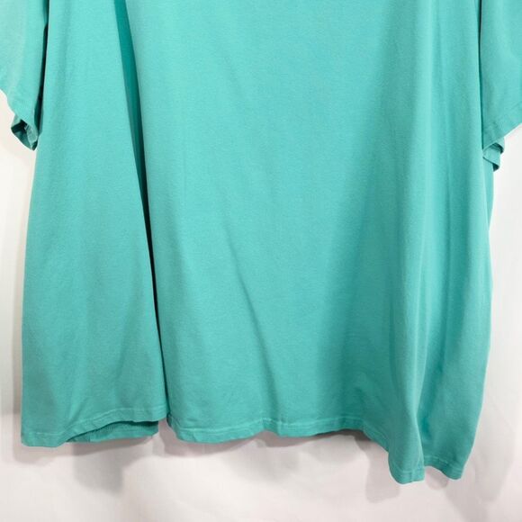 Jessica London 30W 32W Top‎ 3X Green Short Sleeve Tee Swing Trapeze A Line 790 - Picture 4 of 10